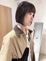 ラミエ バイ メルト 吉祥寺(lamie by melt) 久保田)切りっぱなしボブナチュラルブリーチベージュ