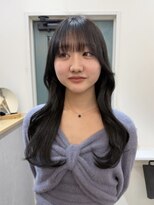 ヒョンミョン ライズバイレボ 柏西口店(hyon myon/RISEbyREVO)&nbsp;レイヤーカット/顔周りカット/ブルーブラック