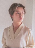 ショートカット×ひし形ショートボブ×前髪あり20代30代40代　a