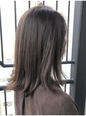 ブラウングレージュ　外ハネ　透明感【坂根】