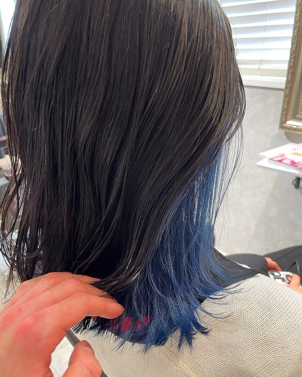 数量は多】 アドーア デザインリボン ラップ風フレア チャコール