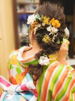 ヘアモード カクテル&nbsp;振袖ヘア/成人式ヘア/編みおろし/パーティー【Yasu】