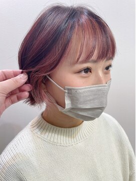 グーフィートーキョー 銀座(Goofy Tokyo) フェイスフレーミング/ピンクオンピンク/インナーカラーショート