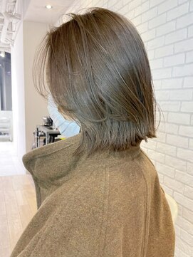 アルバム 渋谷パルコ(ALBUM) オリーブアッシュレイヤー_グレージュカラーボブウルフ_ba374732