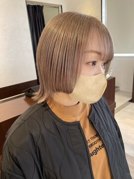アース コアフュールボーテ 長岡店(EARTH coiffure beaute) ホワイトベージュミルクティーダブルカラーウルフ
