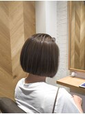 ボブ×カーキベージュ/20代30代40代