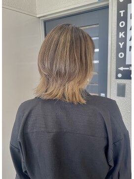 ファーム 大崎店(FAAM) くびれミディアム×バレイヤージュカラー