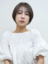 前髪あり/ マッシュショート／面長さん必見／ショートカット