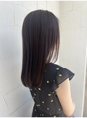 20代30代40代ストレートアッシュベージュ髪質改善艶感カラー