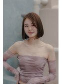 小顔☆大人ボブ☆切りっぱなし