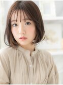 ■イヤリングカラー美髪切りっぱなしボブ314-2上尾20代30代40代