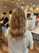 ヘアーワークス ボナ ウニクス店(HAIR WORKS bona)&nbsp;外国人風◎ハイトーンカラー×ウェーブロング/ブリーチ