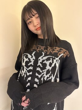 ロックス バイ マグ 松本(rocks BY MAG) 透明感ナチュラルブラウンブリーチなし×暗髪×20代30代