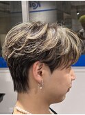 ハイライトニュアンスシースルーセンターパート