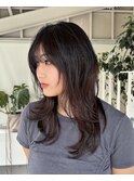 bロングレイヤーハッシュカットハイレイヤーウルフカット