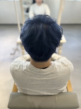 アイディアー スタジオコウベ(i-Dear studio Kobe) Men's　2ブリーチ+コバルトブルー