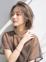 アッシュ 学芸大学店(Ash) ミディアムレイヤー/大人女性/シアーベージュ/脱白髪染め