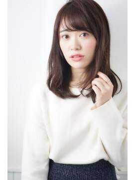 ネオリーブ クーロ(Neolive curro) くせ毛風無造作ミディアム×暗髪ピンクアッシュ