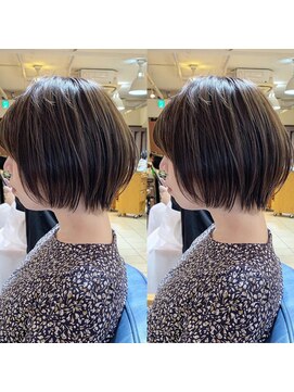 ネオリーブ モカ 川崎チネチッタ店(Neolive mocca) 大人可愛い小顔丸みショートボブサイド　似合わせベージュ　川崎