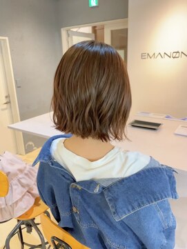 フランチェスカドット(francesca.) アッシュベージュ×切りっぱなしボブ【竹中慎治】梅田