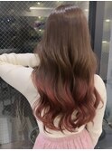 【助川】グラデーション/レッド/20代30代ヘアスタイル