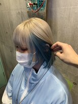 インク 渋谷(INK.) ホワイトベージュ×アクアブルー