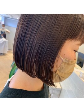 キャパサウス 春日 大野城店(CAPA south) 切りっぱなしボブ　マチルダボブ　ワイドバング　ブラウンカラー