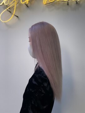アジールヘア 北千住駅西口店(agir hair) ハイトーン暖色ピンクベージュカラー