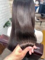 ハサミバイアトリエナガノ 千葉(8sami by atelier nagano)&nbsp;デザインカラー／レイヤーカット/ウエットヘア/オリーブベージュ