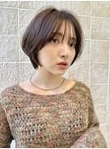 ふんわり大人可愛いシースルーバングショート 30代40代50代