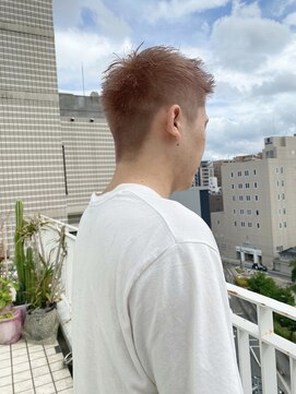 ジーナ 福岡天神(Zina) スパイキーショート×ピンクベージュ【Zina福岡天神】