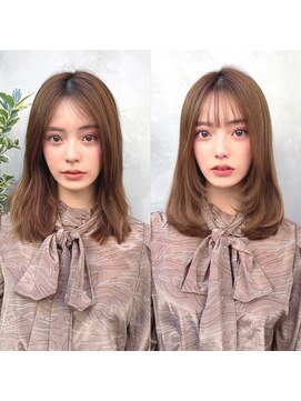 ミラリー トウキョウ(Mirareee Tokyo) 20代30代40代◎前髪パーマグレーベージュレイヤーロング黒髪