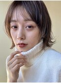 くびれボブ/シースルーバング/透明感アッシュ