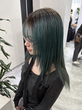 リュンヌ(Lune) グリーンカラー/緑/ブリーチカラー/ダブルカラー/YU107