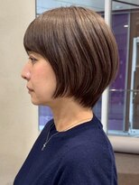 表参道白髪ぼかしくびれショートボブアッシュベージュ40代50代