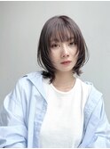 大人レイヤーボブ前髪ありフェイスレイヤー透明感K20250705