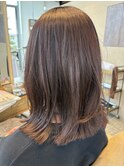 【Look at】レイヤーボブ似合わせカット着物ヘアダークアッシュ 