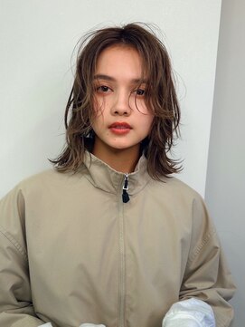 フォト 新宿三丁目(foto) くびれヘア/アプリコットオレンジ/ハイライトカラー/ミディアム