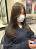 レイヤースタイル大人グレーブラウン