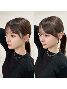 メラク(Merak) 小顔見せの黄金バランス 顔まわりレイヤー