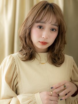 カバーヘア ブリス 北浦和(COVER HAIR bliss) ミルクティーブロンドフレンチバングウルフパーマ20代30代322Z