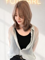 ユイマァル 倉敷(YUIMARL)&nbsp;倉敷ブリーチ20代30代40代レイヤーカットミルクティーベージュ