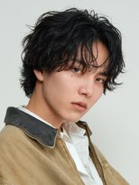 フィフス 大分(fifth)&nbsp;大分シャドウパーマメンズカットラウンドマッシュセンターパート