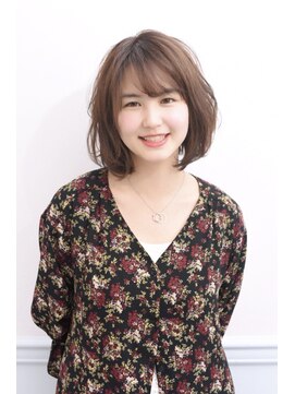 リノ ヘアー デザイン 河原町三条(Lino Hair Design) 【Lino Hair Design河原町】透け感アッシュふんわりやわらかボブ