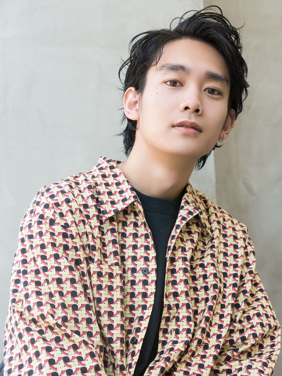 メンズマッシュウルフメンズウルフメンズショート黒髪ショート