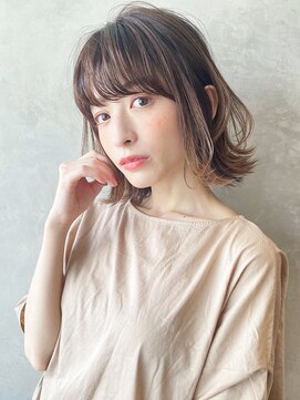 アイティー バイ アルバム 浦和店(IT by ALBUM) 外ハネボブ_ハイライトカラーオリーブカラー_67539