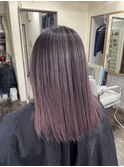 バレイヤージュ　ピンクラベンダー