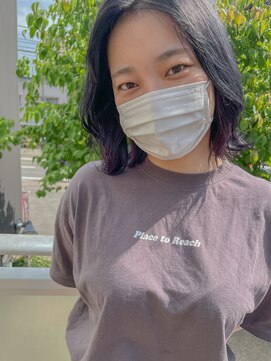 ツイギー 宮西店(TWiGGY) ダークカラー×インナーパープル