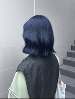 アソビ 表参道(ASOBI) ネイビーブルー ブリーチあり ヨシンモリ