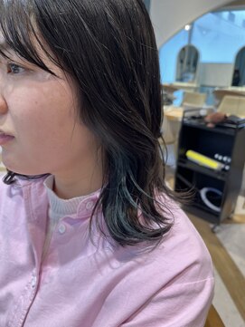 ロンドルーチェ 心斎橋(Lond luce) ダークアッシュ/ミディアムレイヤーカット［髪質改善/縮毛矯正］